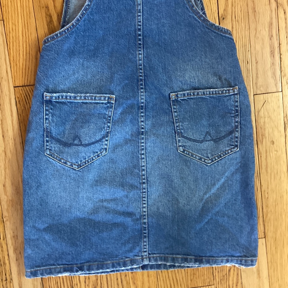 Super Dry Dungaree Dress Denim Jumper Overall sz XS - Picture 10 of 12